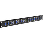 DB9 Feedthru Panel, Loaded, 16 Port, 1U, Male/Female