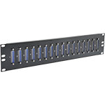 DB25 Feedthru Panel, Loaded, 16 Port, 2U, Male/Female